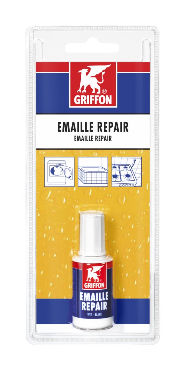 Griffon - Email Repair 20ml. pour réparer les éclats d'émail sur les baignoires en acier