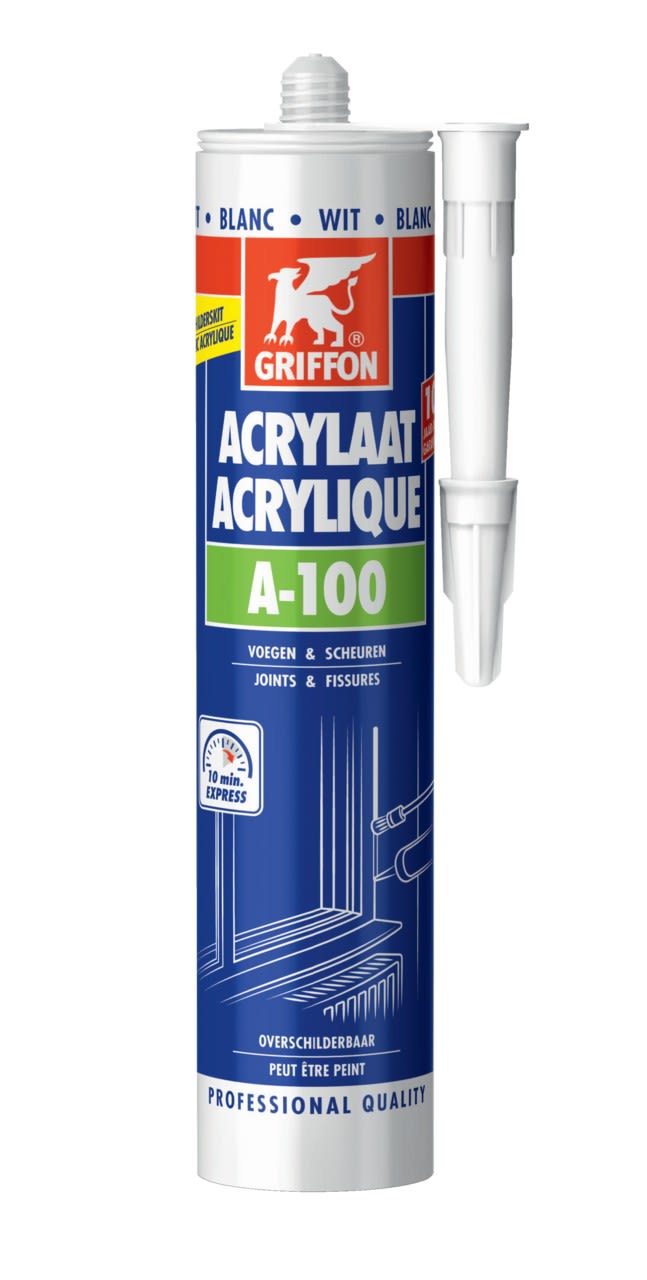 Griffon - A-100 Mastic acrylique universel blanc cartouche 300 ML
