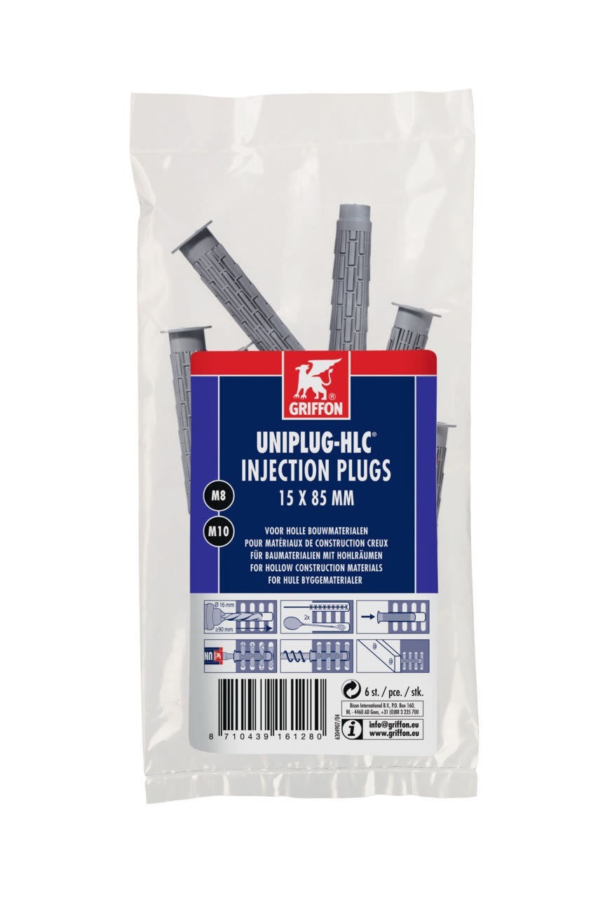 Griffon - Tamis d'injection 15x85MM pour scellement chimique Uniplug-HLC et tige M8 et M10