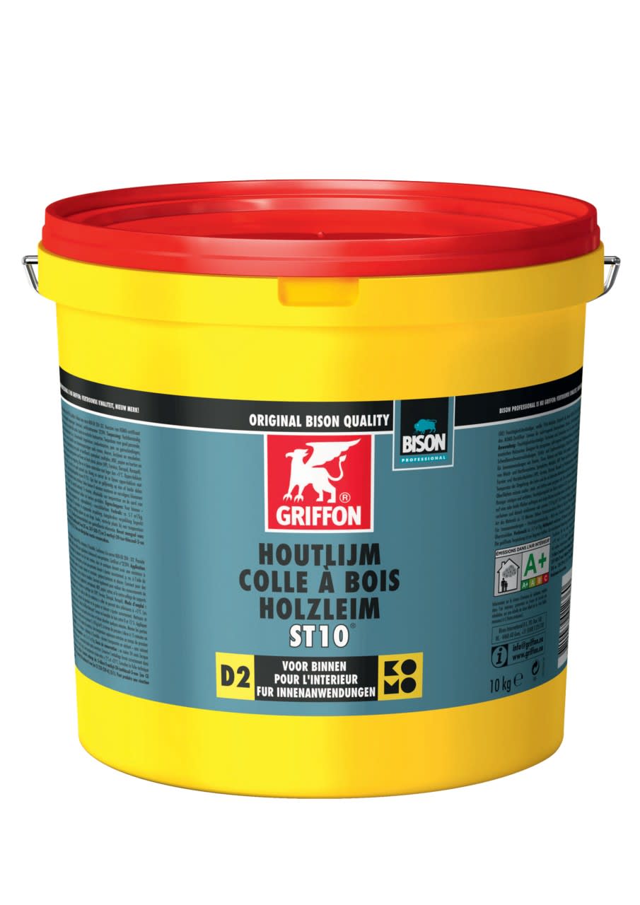 Griffon - Colle à bois ST10 blanche D2 - seau avec bec verseur 10 KG