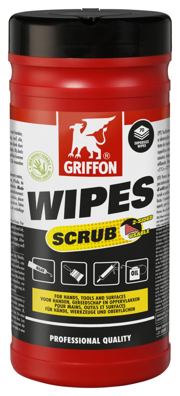 Griffon - WIPES SCRUB lingettes nettoyantes - devidoir 75 unites