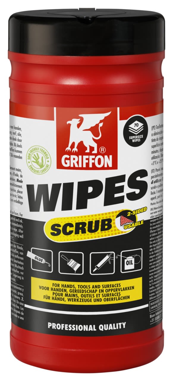 Griffon - WIPES SCRUB lingettes nettoyantes - dévidoir 75 unités