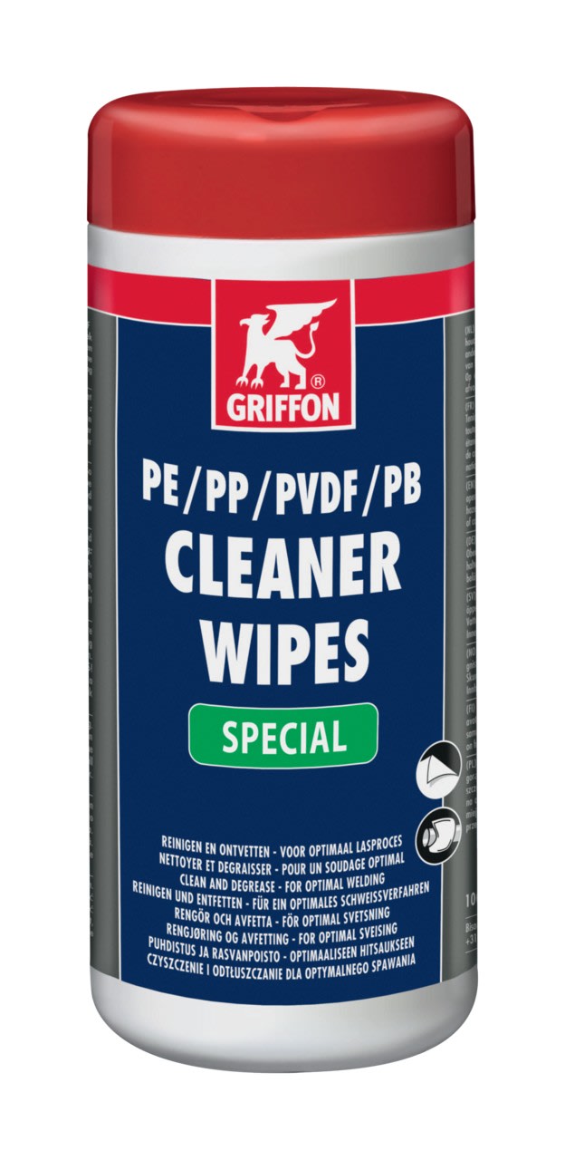 Griffon - PE-CLEANER WIPES. Lingettes nettoyantes pour PE, PP, PVDF et PB.