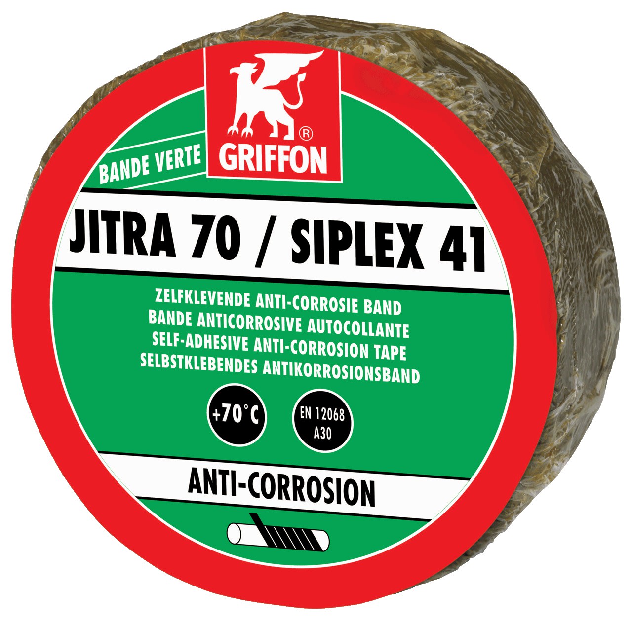 Griffon - JITRA 70 Bande verte anti-corrosion 10 M x 10 CM