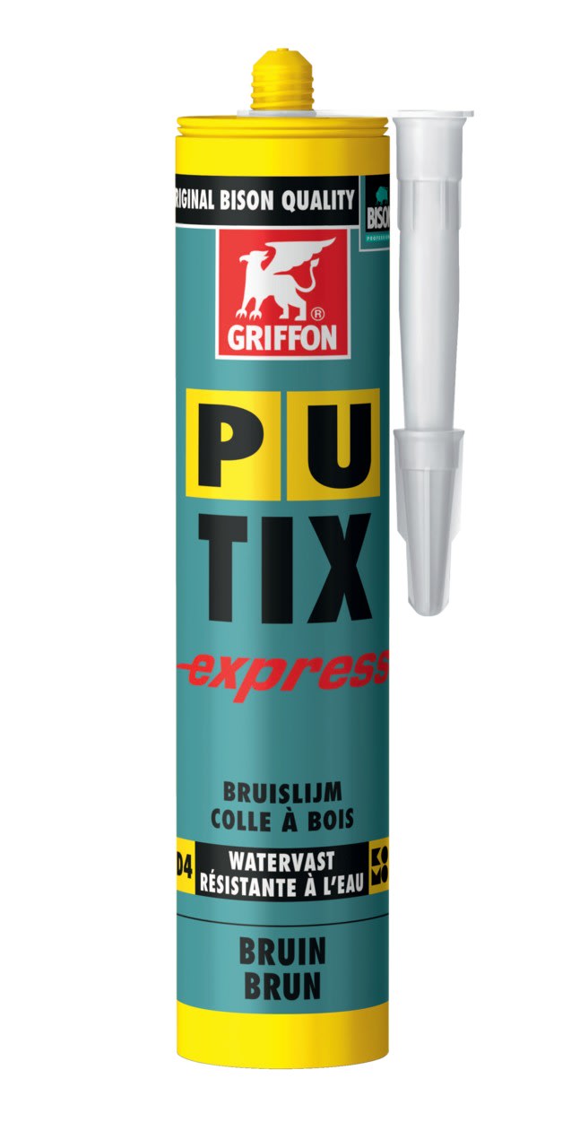Griffon - PU-TIX Express colle à bois D4 à 1 composant, base PU ? cart. 340 G brun