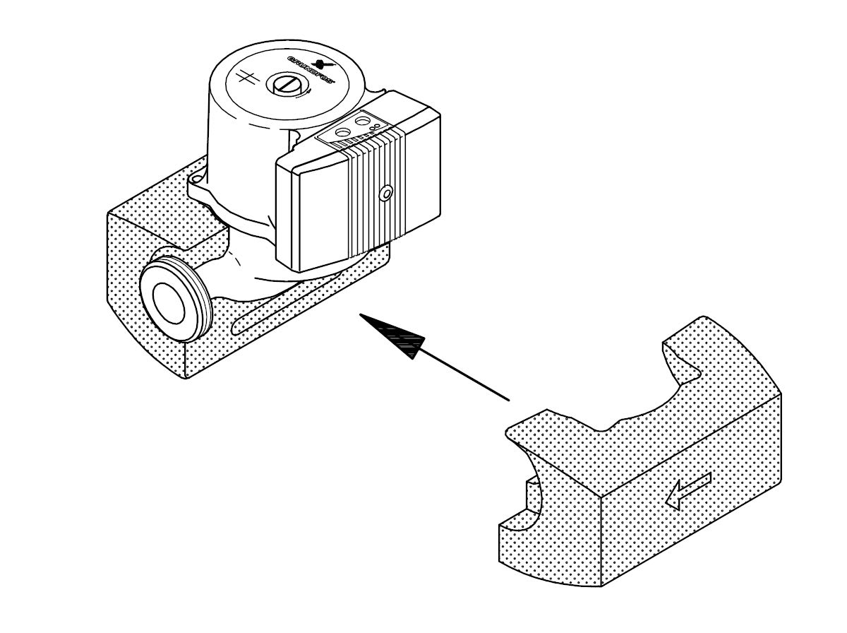 POMPES GRUNDFOS DISTRIBUTION SA - Coquilles d'isolation TP 65-180/2