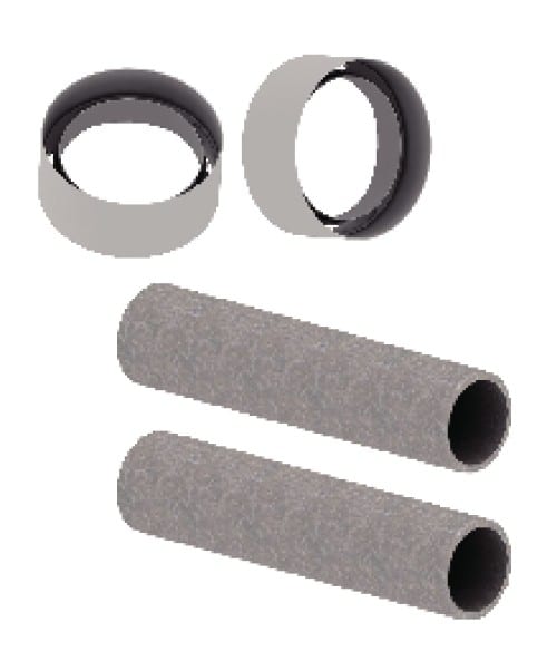 Chappee - Conduit PPE Ø 125 Longueur 2x1 m avec 2 manchons