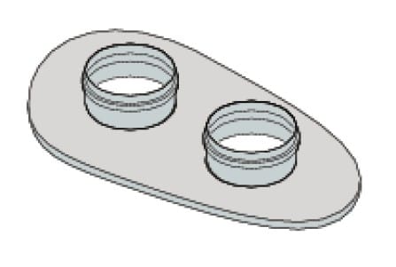 Chappee - Adaptateur bi-flux Ø 100/150 mm sur 2 x 100 mm