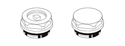 Chappee - Ensemble bouchon plein + bouchon purgeur Ø 1/2? nickelés avec joints