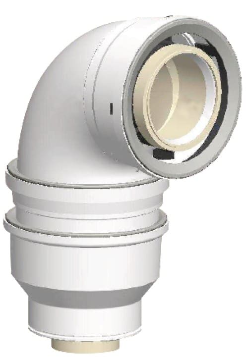 Chappee - Coude clapet Ø 80/125 3 CEP