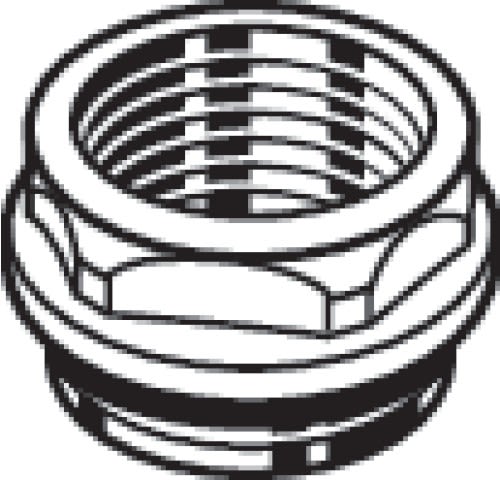 Chappee - Réduction Ø 15/21 nickelée avec joint