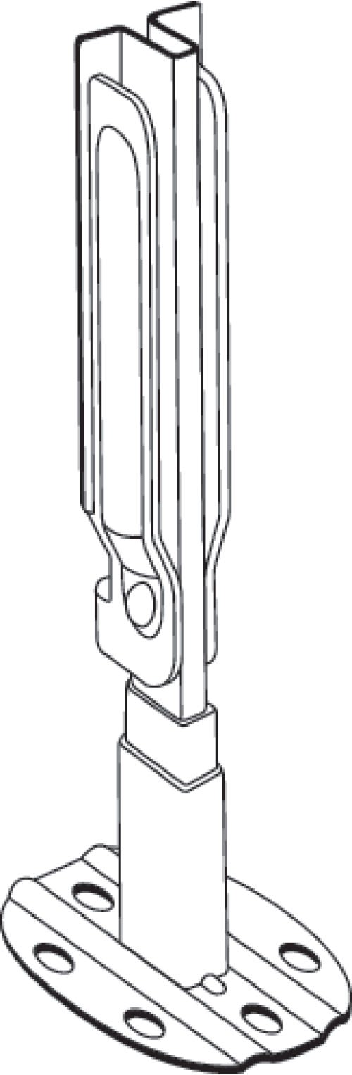 Chappee - Pied central avec cache pour radiateurs panneaux 2 PDS CTR.REG.H150 11/21/22/33