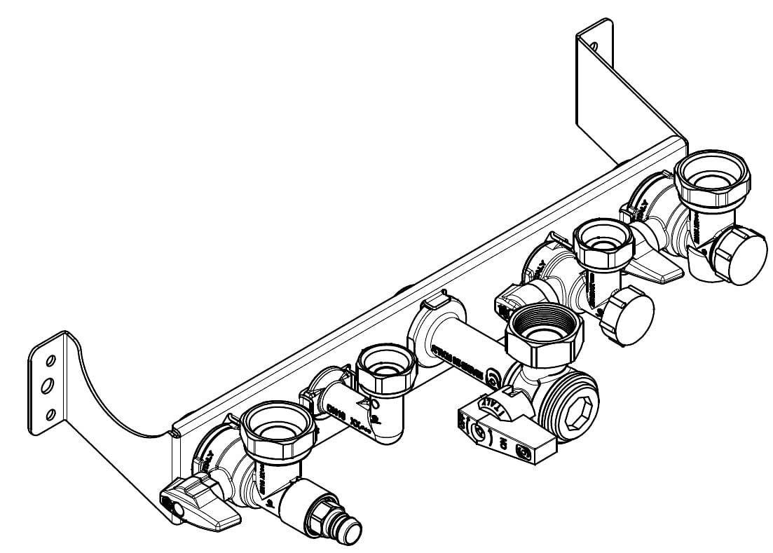 Chappee - Barrette de robinetterie MPX 2 / MCR 2