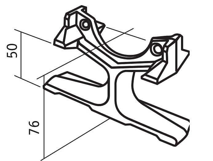 Chappee - Pied amovible en fonte (l?unité) pour Savane 6 colonnes