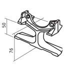 Chappee - Pied amovible en fonte (l?unité) pour Savane 6 colonnes