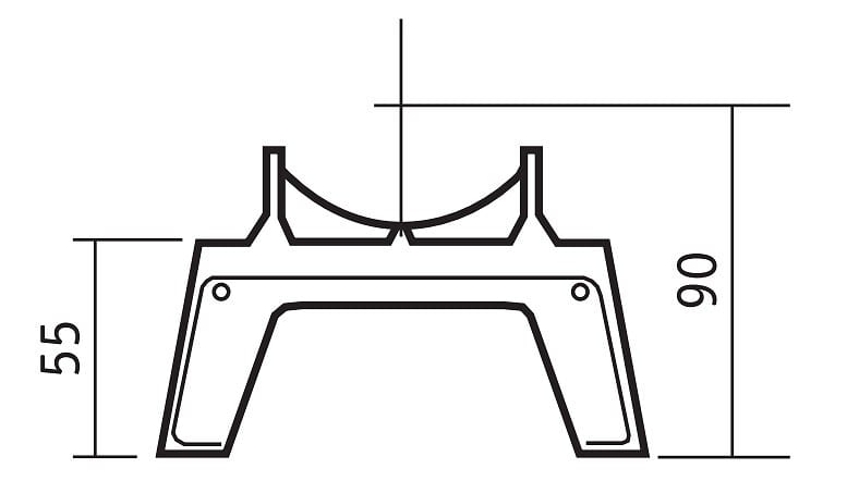 Chappee - Pied amovible en fonte (l?unité) pour Dune D4 / D6