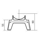 Chappee - Pied amovible en fonte (l?unité) pour Dune D4 / D6