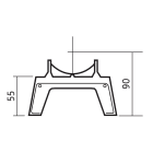 Chappee - Pied amovible en fonte (l?unité) pour Dune D4 / D6