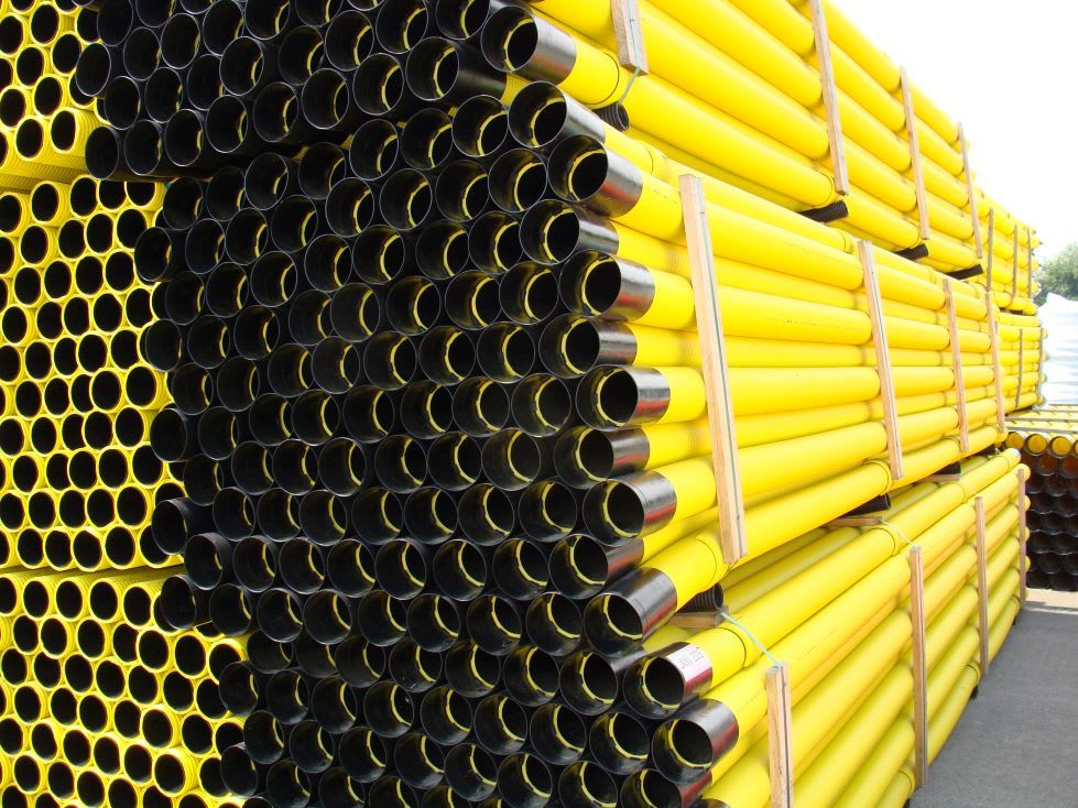 Elydan - Fourreau de protection réseaux gaz DN90 - Couleur jaune - Barre 6m