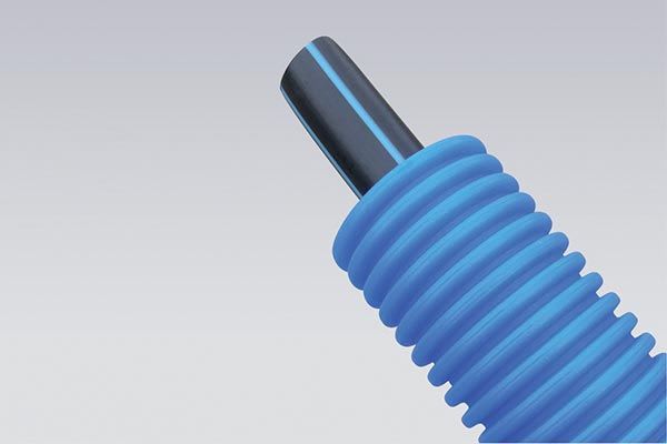 Elydan - POLYBLEU tube en PE100 pour eau potable pré-gainé 25x3 - 20 Bar - FP Ø40 - 25m