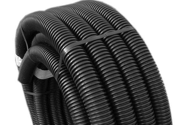 Elydan - Gaine noire anti-UV protection de câbles apparents DN75 - Couronne 50m