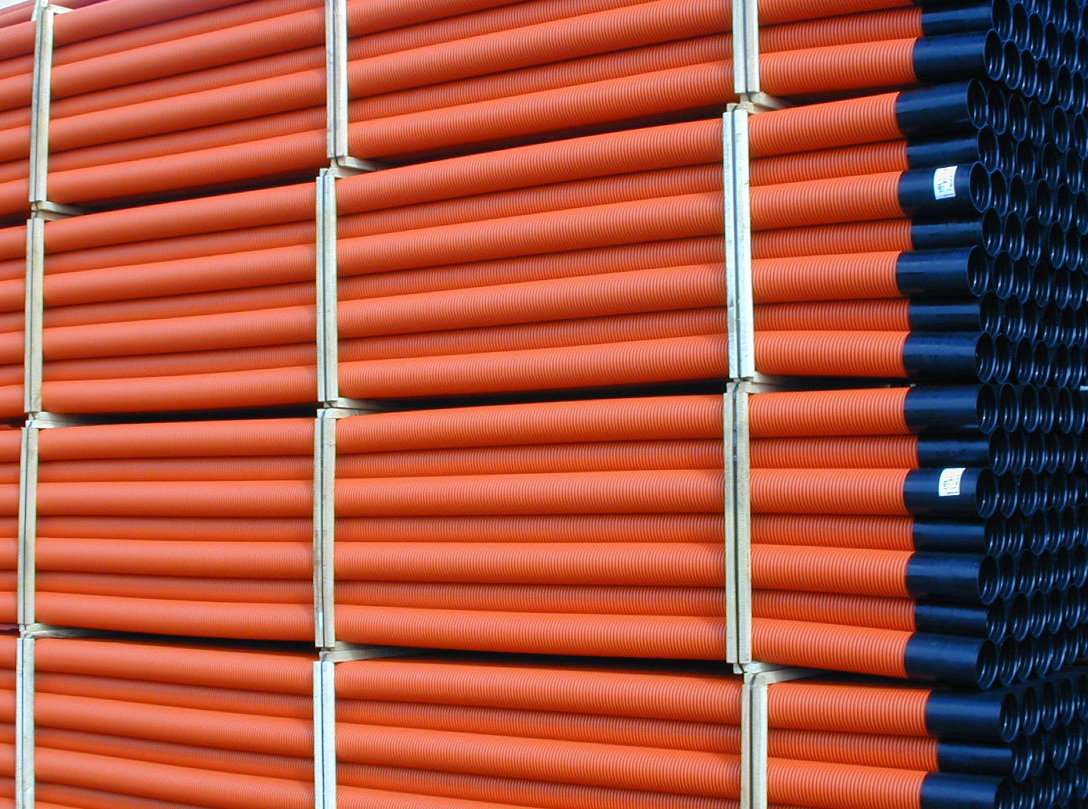 Elydan - Fourreau de protection TPC pour câbles DN160 - Couleur rouge - Barre 6M