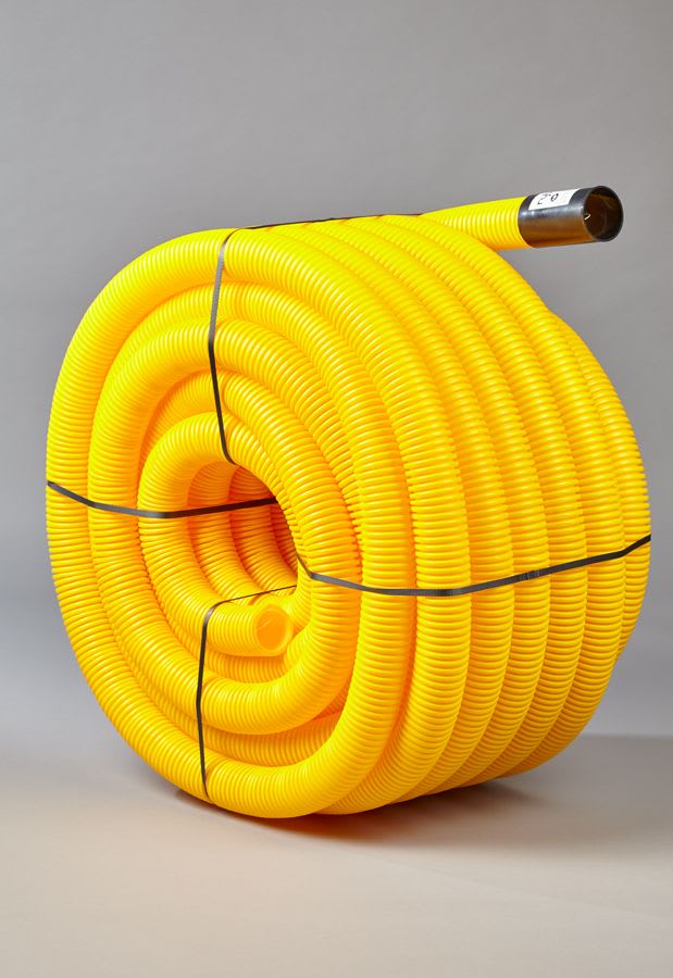 Elydan - Fourreau de protection réseaux gaz DN50 - Couleur jaune - Couronne 50m