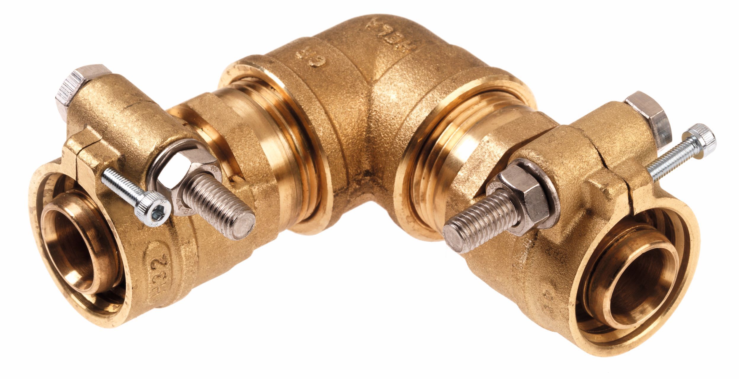 Elydan - TERRENDIS Coude Chauffage laiton 90° pour tube PER 125
