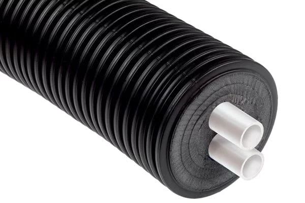 Elydan - TERRENDIS Canalisation préisolée sanitaire - Double - 140/32+25 PEX-A PN10