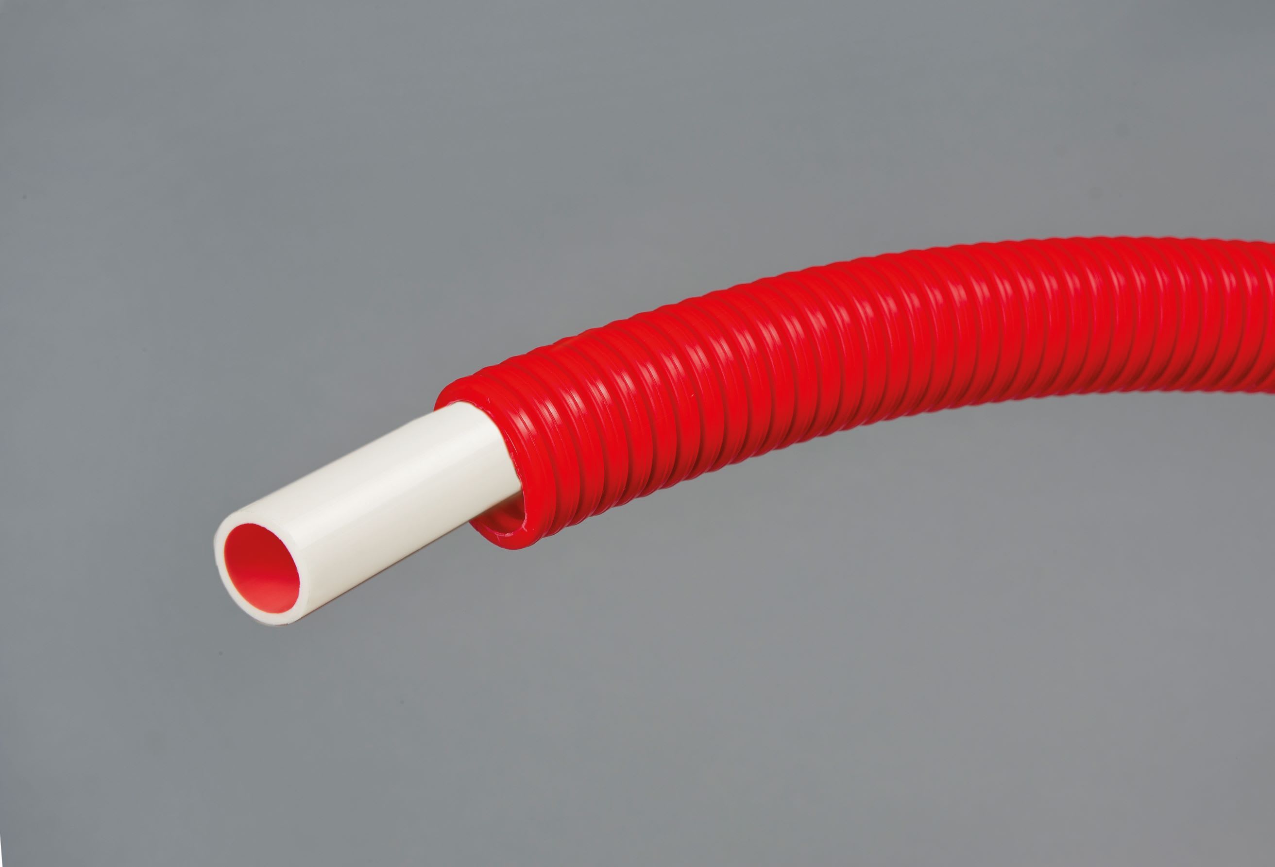 Elydan - CALINEO Tube PE-RT gainé Ø20 - Sanitaire/Chauffage - Blanc intérieur Rouge 50M
