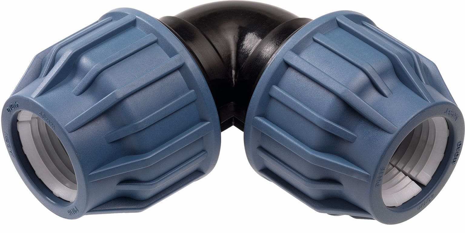 Elydan - TERRENDIS Coude PP 90° à compression pour tube PER 63