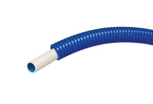 Elydan - CALINEO Tube PE-RT Ø12 pré-gaine Ø22 - Blanc intérieur bleu - 400M