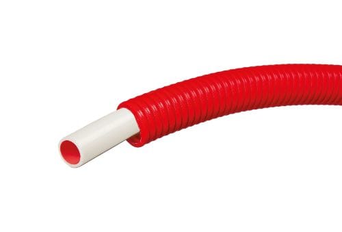 Elydan - CALINEO Tube PE-RT Ø12 pré-gaine Ø22 - Blanc intérieur rouge - 400M