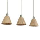 Ledvance - LDV Susp. linéaire trio déco RAFFIA à culot E27 vert, lampe non incluse LEDVANCE