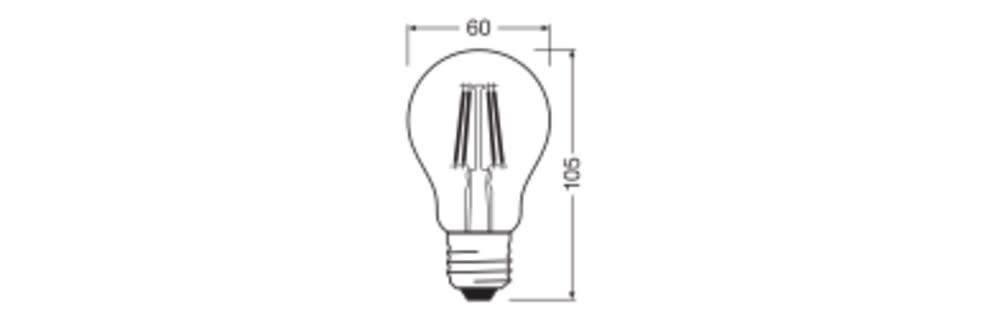 Ledvance - LEDV LED CLASSIC A P 3.4W 827 FIL E27 - 470 lm - 2700 K - IRC80