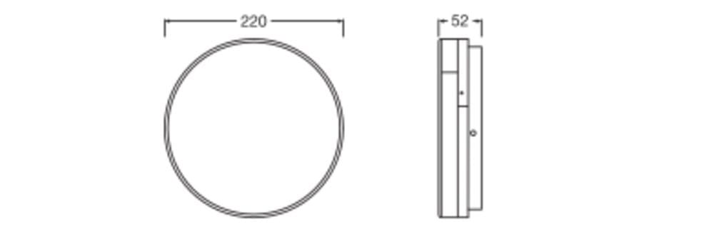 Ledvance - Hublot SF Disc 220 7?14W 3000/4000K 680?1680lm IP54/IK10  120lm/W 75 000h L80