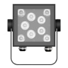 Ledvance - Projecteur architectural Carré DALI 18W/4000K 1800lm 45° Sym IP66/IK08 Noir