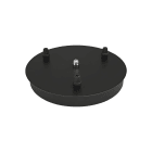 Ledvance - LDV 1906 Triple Canopy rond Noir - Patère ronde pour 3 suspensions Pendulum