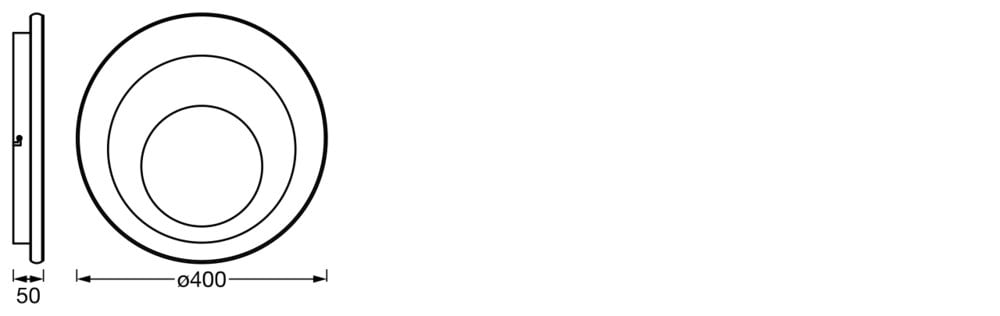Ledvance - LDV ORBIS MS Rond ø400mm 27W 1600lm 3000K Blanc Plafonnier décoratif LEDVANCE