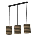Ledvance - Suspension linéaire trio Cardboard Cylinder brun à culot E27 - lampe non incluse