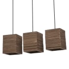 Ledvance - Suspension linéaire trio Cardboard Square brun à culot E27 - lampe non incluse
