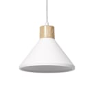 Ledvance - Suspension décorative Plaster Wood 220 blanche à culot E27 - lampe non fournie