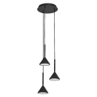 Ledvance - LDV FUJI Pendant Trio 13W/3000K 500lm - Suspension noire blanc chaud