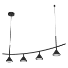 Ledvance - LDV FUJI Pendant Quattro 16W/3000K 620lm - Suspension noire blanc chaud