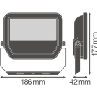 Ledvance - LDV FL PFM SYM100 30W-4000K 3600lm IP65 IK07 100 Noir Projecteur LEDVANCE