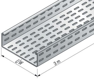 NIEDAX - Dalle perforée gamme L, 50x300, 3 m, SZ
