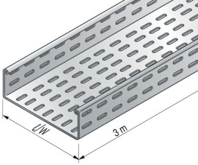 NIEDAX - Dalle perforée gamme L, 50x100, 3 m, SZ