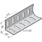 NIEDAX - Profil L Perforé A565, 40x40x1.75, 3m, SZ