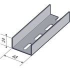 NIEDAX - Profilé perforé U A580 52x26x1.75, 3m, SZ
