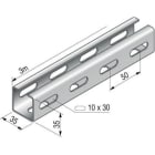 NIEDAX - Rail C 35x35, 3m, perforé 3 faces 10x30, série SU 35, SZ